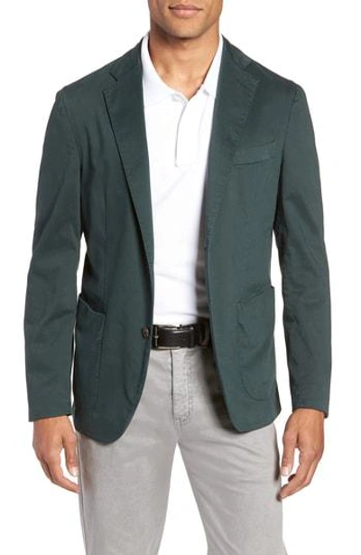Culturata Trim Fit Stretch Cotton Sport Coat In Green