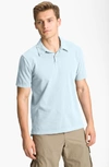 James Perse Slim Fit Sueded Jersey Polo In Powder Blue