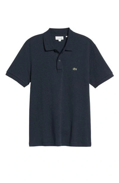 Lacoste Jersey Interlock Regular Fit Polo In Eclipse Blue Chine | ModeSens