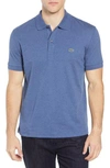 Lacoste Jersey Interlock Regular Fit Polo In Pin Mouline