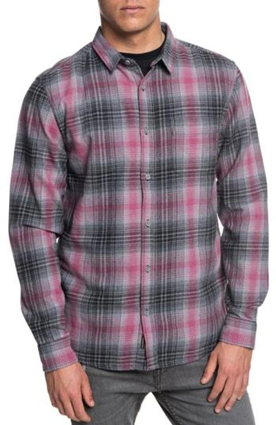 Quiksilver Fatherfly Flannel Shirt In Tarmac Fatherfly Check
