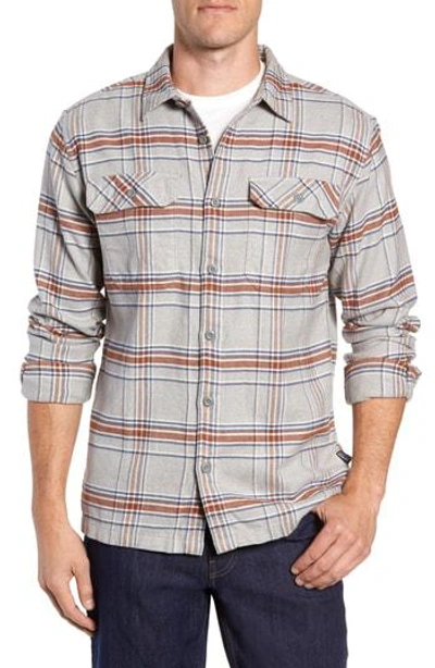 Patagonia 'fjord' Regular Fit Organic Cotton Flannel Shirt In Activist Feather Grey
