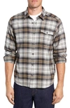 Patagonia Regular Fit Organic Cotton Flannel Shirt In Bad Ombre Black