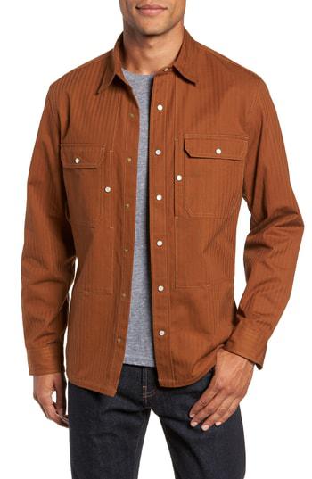 J Crew Wallace Barnes Stretch Duck Canvas Shirt Jacket In