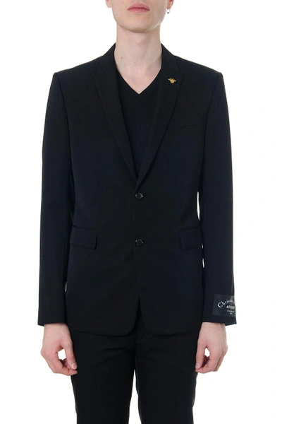 Dior Homme Bee Embroidered Jacket In Black ModeSens