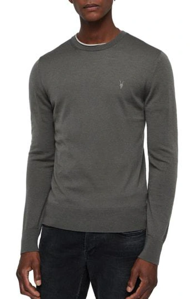 Allsaints Mode Slim Fit Merino Wool Sweater In Core Grey