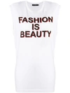 Dolce & Gabbana 'fashion Is Beauty' Tank Top - White