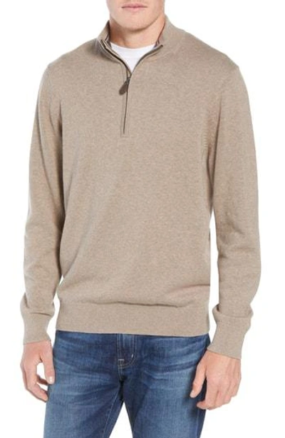 Vineyard Vines Palm Beach Quarter-zip Sweater In Harvest Tan
