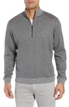 Tommy Bahama Flipsider Reversible Quarter-zip Pullover In Carbon Grey