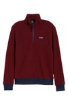 Patagonia Woolyester Fleece Quarter Zip Pullover In Oxide Red