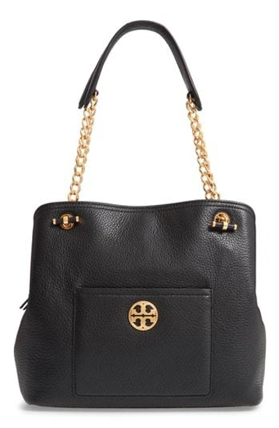 Tory Burch Small Chelsea Leather Tote - Black