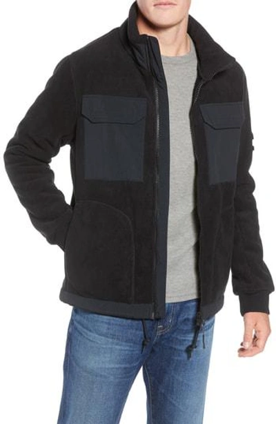 Penfield Schoening Zip Fleece Jacket In Black