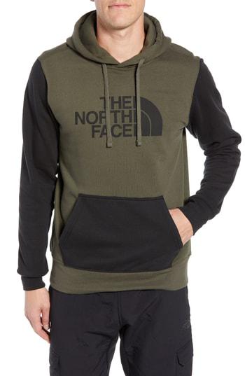 green and black north face hoodie