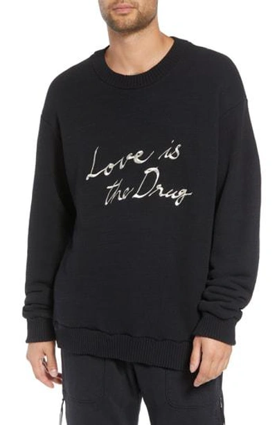 Drifter Lover Embroidered Sweatshirt In Black