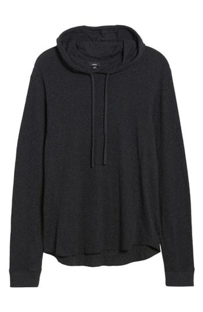 Vince Double Knit Hoodie In H Manhattan Navy