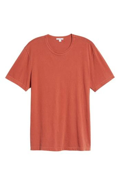 James Perse Crewneck Jersey T-shirt In Tamarind Pigment