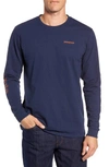 Patagonia Long Sleeve Logo T-shirt In Classic Navy