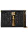 Givenchy Gem Quilted Leather Frame Shoulder Bag - Black