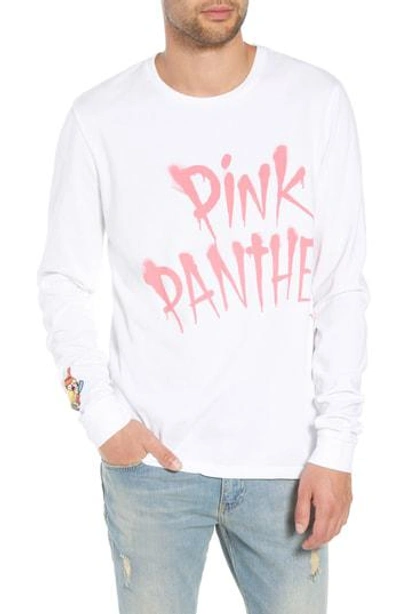 Elevenparis Pink Panther Graphic Long Sleeve T-shirt In White