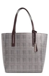 Vince Camuto Fran Reversible Leather Tote - Black In Black/ White