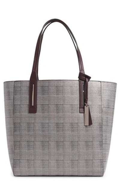 Vince Camuto Fran Reversible Leather Tote - Black In Black/ White