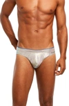 2(x)ist Sliq Micro Briefs In Iridescent Snake - Light