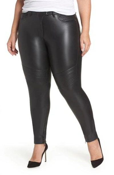 Ashley Graham X Marina Rinaldi Richi Faux Leather Pants In Black 2