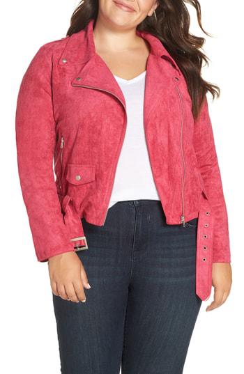 hot pink suede jacket