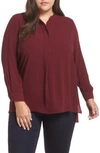 Vince Camuto Tunic Top In Manor Red