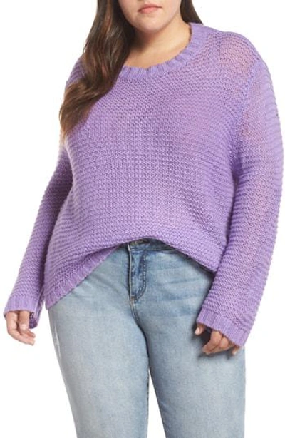 Glamorous Drop Shoulder Sweater In Lilac