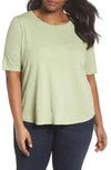 Eileen Fisher Crewneck Tee In Aloe