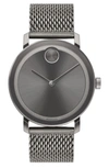 Movado Bold Evolution Mesh Bracelet Watch, 40mm In Grey
