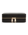 Wolf Palermo Zip Jewelry Case - Black In Black Anthracite