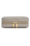 Wolf Palermo Zip Jewelry Case - Grey In Pewter