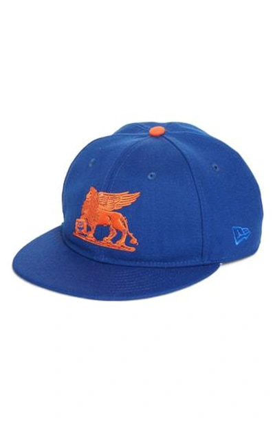 New Era X Mcm 59fifty Retro Crown Baseball Cap - Blue In Light Royal