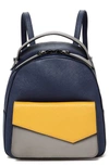 Botkier Cobble Hill Calfskin Leather Backpack - Yellow In Golden Combo