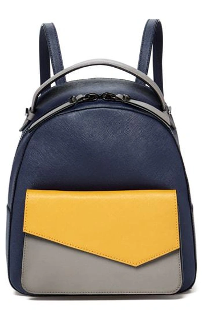 Botkier Cobble Hill Calfskin Leather Backpack - Yellow In Golden Combo