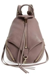 Rebecca Minkoff Mini Julian Pebbled Leather Convertible Backpack - Brown In Mink