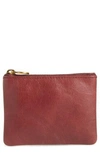 Madewell The Leather Pouch Wallet - Burgundy In Dark Cabernet