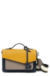 Botkier Cobble Hill Calfskin Leather Crossbody Bag - Yellow In Golden Color Block
