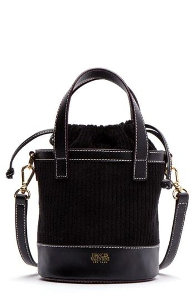 Frances Valentine Small Corduroy Bucket Bag In Black