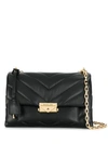 Michael Michael Kors Women's Large Whitney Quilted Leather Shoulder Bag In Black/gold