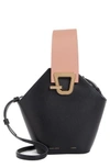 Danse Lente Johnny Leather Bucket Bag - Black In Black/ Blush