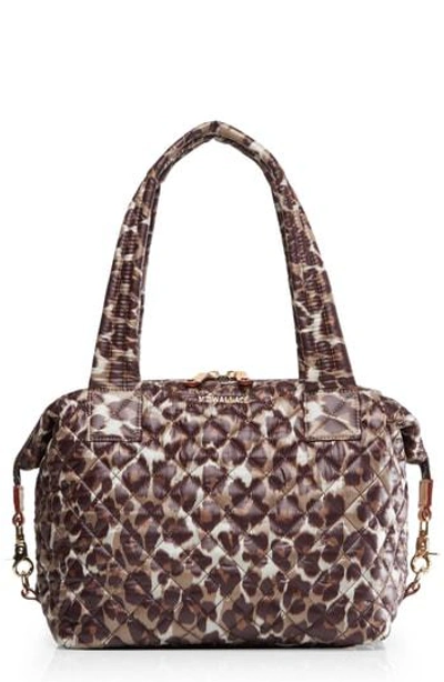 Mz Wallace Medium Sutton Bag - Brown In Leopard Print