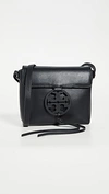 Tory Burch Miller Leather Crossbody Bag In Black/gold