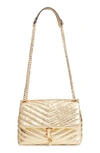 Rebecca Minkoff Edie Metallic Leather Shoulder Bag - Metallic In Gold