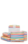 Calpak X Oh Joy! Set Of 5 Packing Cubes - Pink In Stripes