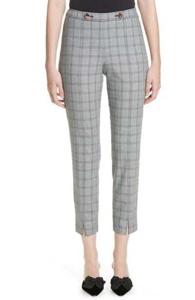 Ted Baker Ted Working Title Ristat Check Plaid Trousers In Grey