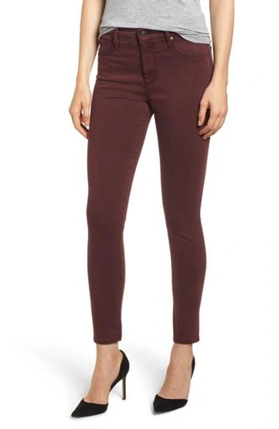 Ag Farrah High Waist Ankle Skinny Jeans In Sulfur Rich Carmine