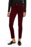 Kut From The Kloth Diana Stretch Corduroy Skinny Pants In Burgundy